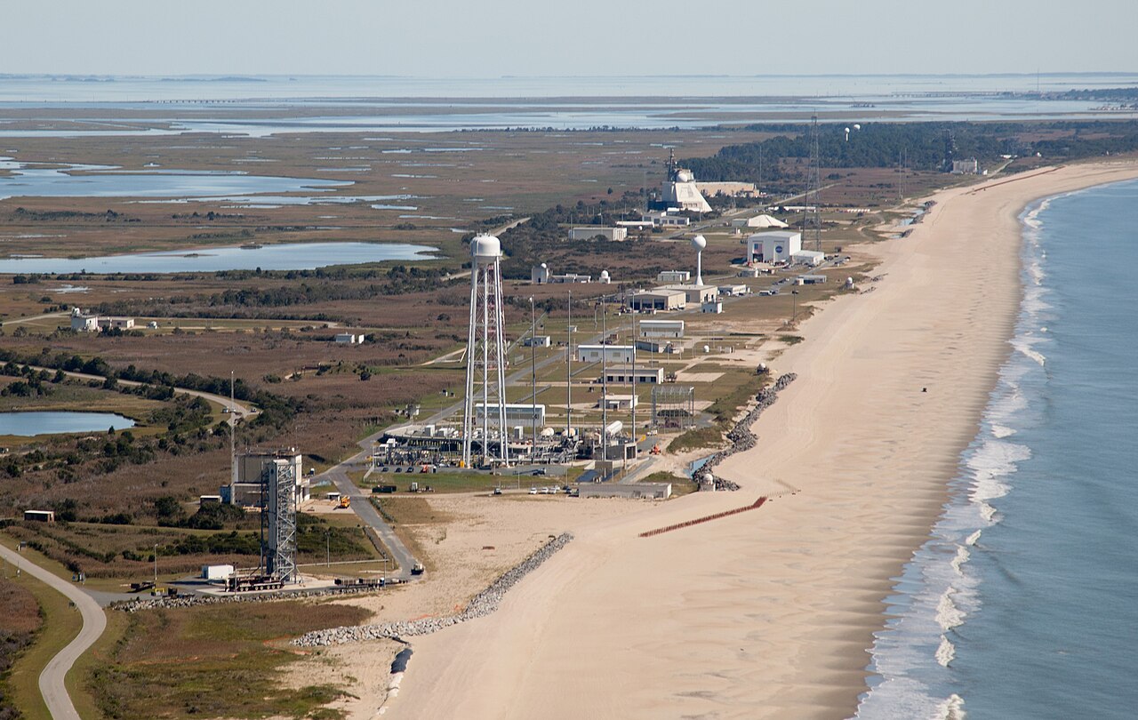 Wallops Beach, United States: sea temperature, photo and map