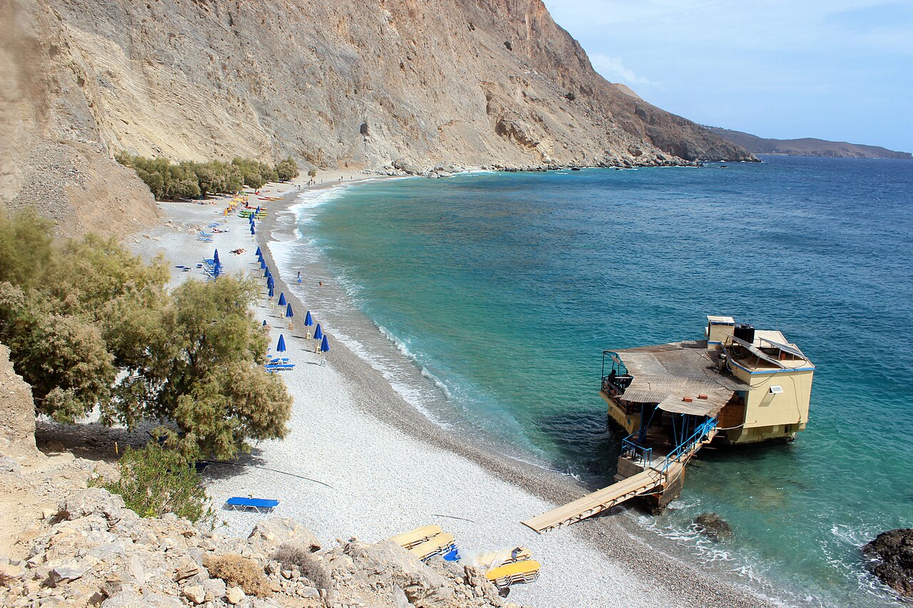 Glyka Nera beach, Greece: sea temperature, photo and map