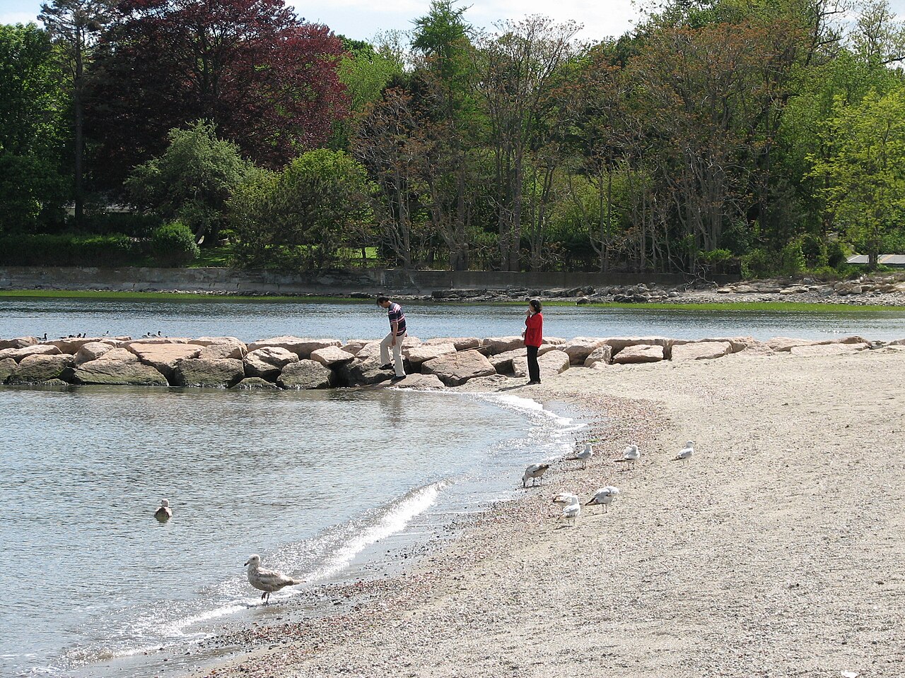 Southport Beach, United States: sea temperature, photo and map