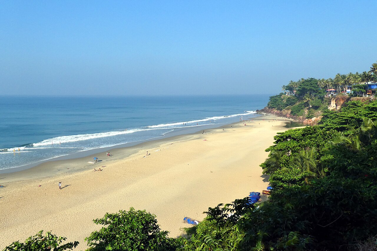 Varkala Beach, India: sea temperature, photo and map